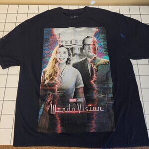 Marvel WandaVision Mens TShirt Med Black Super Heros TV Show